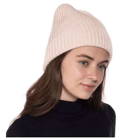 SOLID Shine Cuff Beanie - Light Pink Style & Co - Picture 2 of 2